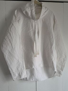 Pure Dkny White Waffle Knit Tunic M